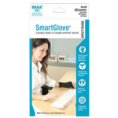 Wrist and Hand Support IMAK RSI SmartGlove with Thumb Support Cotton / Spandex Left or Right Hand Black