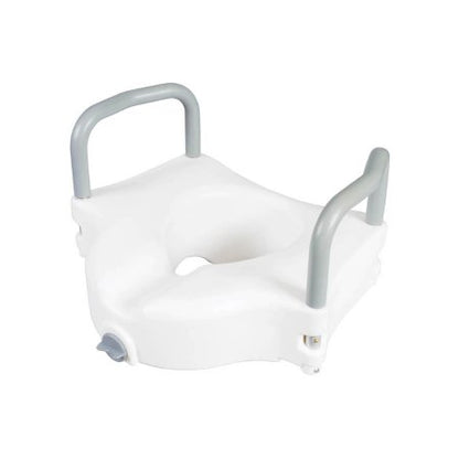 Raised Toilet Seat with Arms Classics 4-1/2 Inch Height White 300 lbs. Weight Capacity