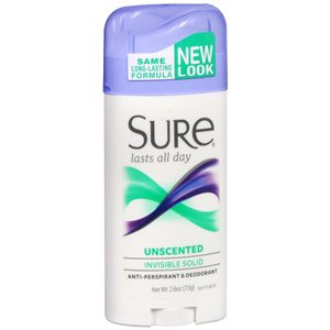 Antiperspirant / Deodorant Sure Solid 2.6 oz. Unscented