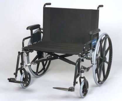 Bariatric Wheelchair Regency XL 2002 Full Length Arm Swing-Away Elevating Legrest Black Upholstery