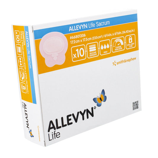 Allevyn Life Foam Dressing 6-3/4 x 6-7/8 Inch Sacral – Silicone Gel Adhesive, Sterile