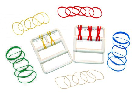 Rubber Band Hand Exerciser CanDo Tan / Yellow / Red / Green / Blue 2X-Light to Heavy Resistance