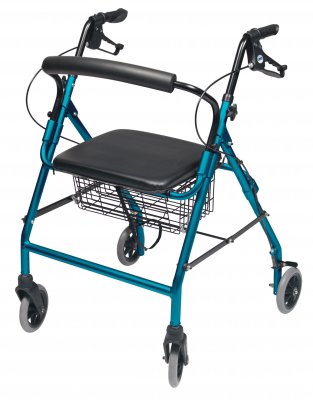 4 Wheel Rollator Lumex Walkabout Royal Blue