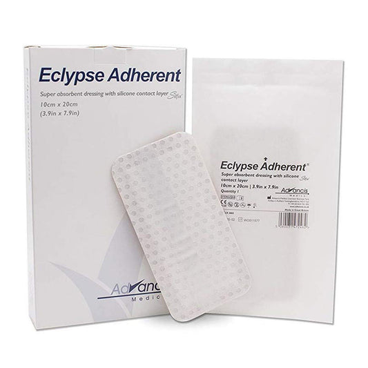 Eclypse Adherent Super Absorbent Dressing – 4 x 8 Inch