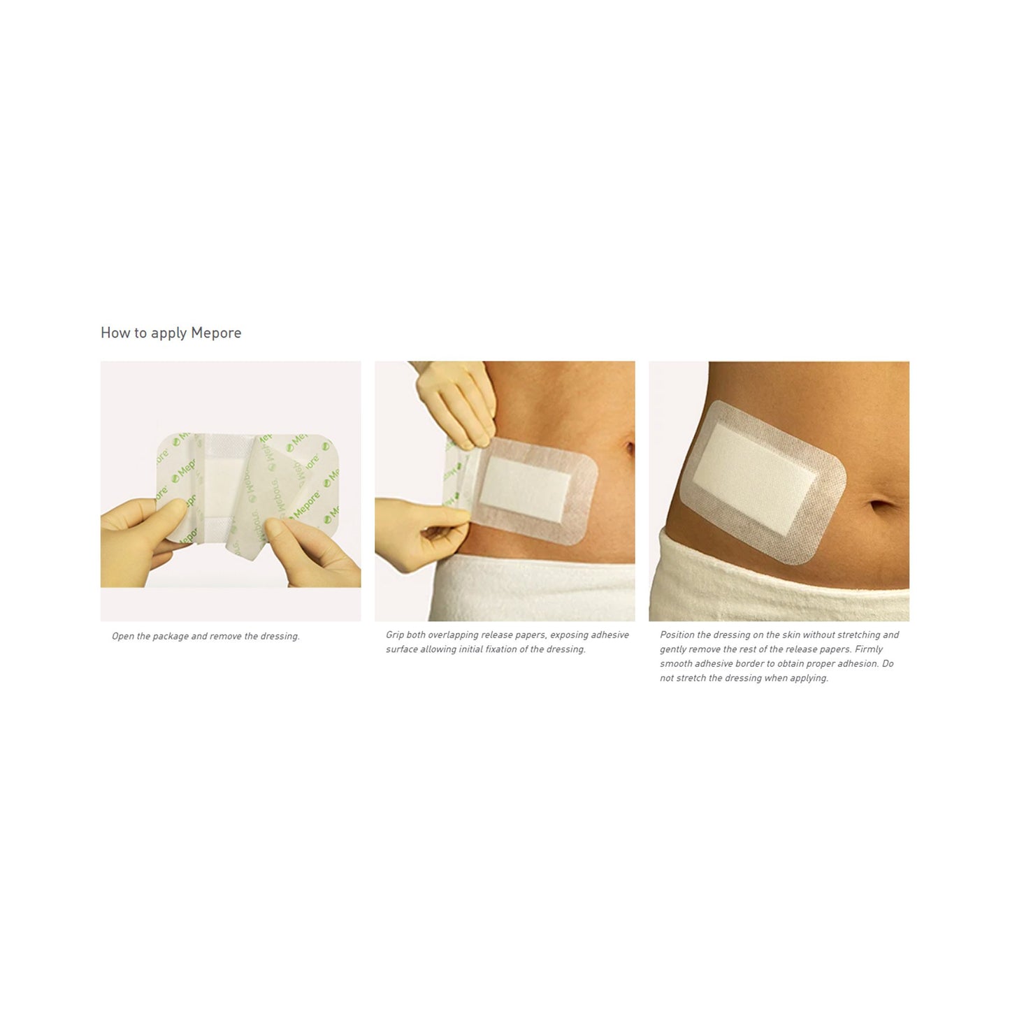 Mepore Composite Dressing 3-3/5 x 12 Inch Sterile Polyester Nonwoven with Border