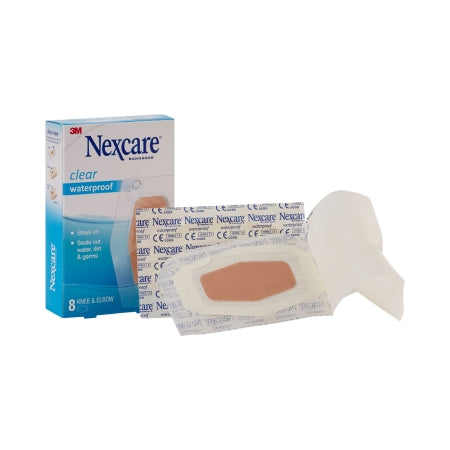 Adhesive Strip Nexcare Waterproof 2-3/8 X 3½ Inch Plastic Knee / Elbow Sheer Sterile