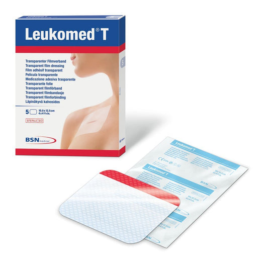 Leukomed T Transparent Film Dressing 4-3/10 x 5-1/2 Inch Sterile 2-Tab Fixation Dressing