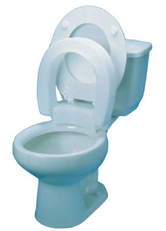 Raised Toilet Seat 3 Inch Height White 300 lbs. Weight Capacity