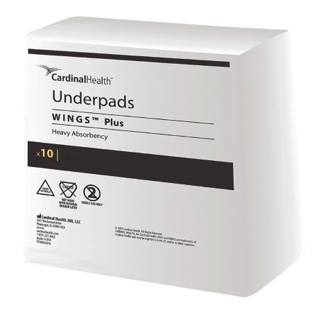 Disposable Underpad Wings Plus 30 x 36 Inch