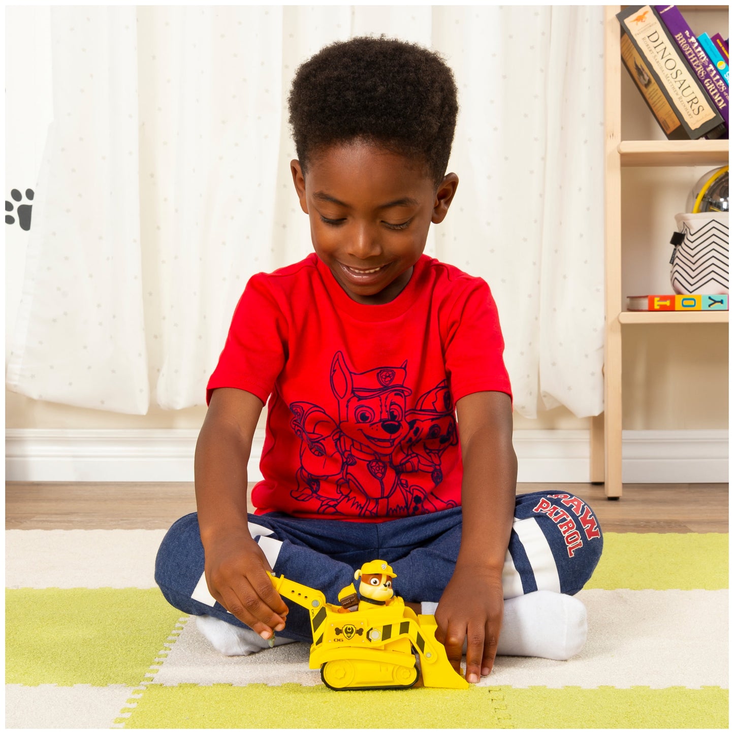 PAW Patrol Rubble’s Bulldozer Vehicle with Collectible Figure (Ages 3+)