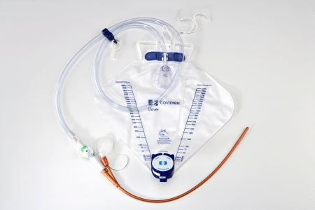 Indwelling Catheter Kit Dover™ Premium Foley 16 Fr. 5 cc Balloon Silver Hydrogel Coated Silicone