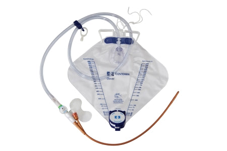 Indwelling Catheter Kit Dover™ Premium Foley 18 Fr. 5 cc Balloon Silver Hydrogel Coated Silicone