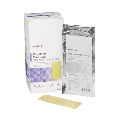 McKesson Xeroform Petrolatum Gauze Dressing 5 x 9 Inch Sterile