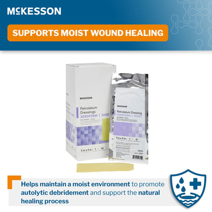 McKesson Xeroform Petrolatum Gauze Dressing 5 x 9 Inch Sterile