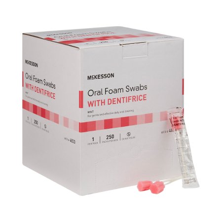 Oral Swab McKesson Dentifrice or Untreated Foam Tip