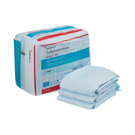 Unisex Adult Incontinence Brief Wings Medium Disposable Heavy Absorbency