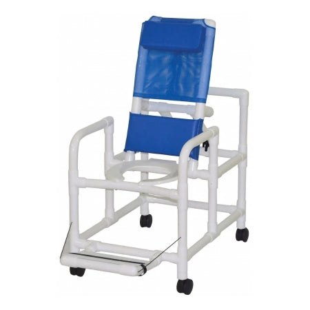 Commode / Shower Chair MJM International Fixed Arms Plastic Frame Reclining Backrest 15 Inch Seat Width 325 lbs. Weight Capacity