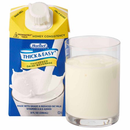 Thickened Beverage Thick & Easy Dairy 8 oz. Carton Milk