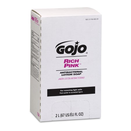 Antibacterial Soap GOJO Rich Pink Lotion 2,000 mL Bag-in-Box Floral Scent