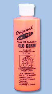 Germ Simulator Glo Germ 8 oz. Bottle Glo Germ NonSterile White Powder / Purified Water