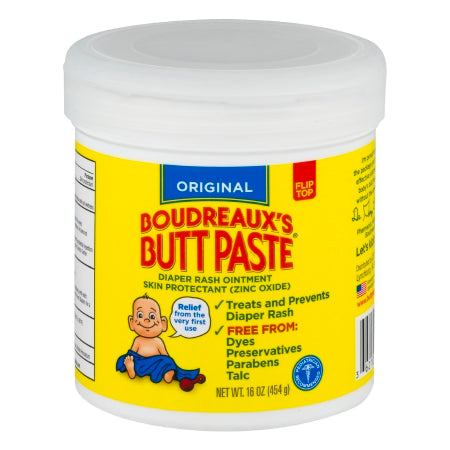 Diaper Rash Treatment Boudreaux's Butt Paste 16 oz. Jar Scented Ointment