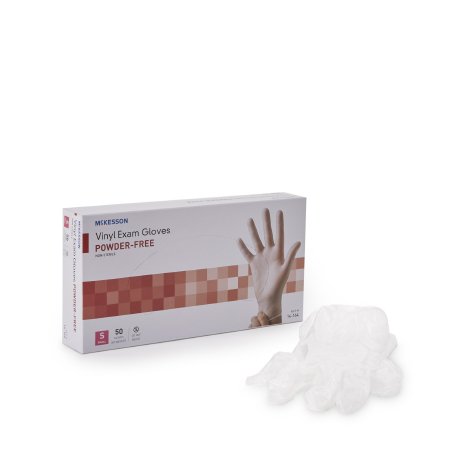 Exam Glove McKesson Confiderm NonSterile Vinyl Standard Cuff Length Smooth Clear Not Rated