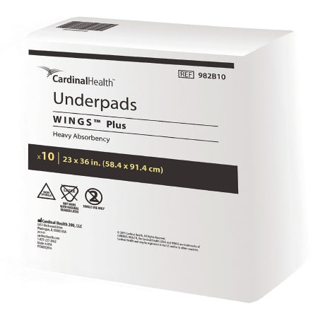 Disposable Underpad Wings Plus 30 x 36 Inch