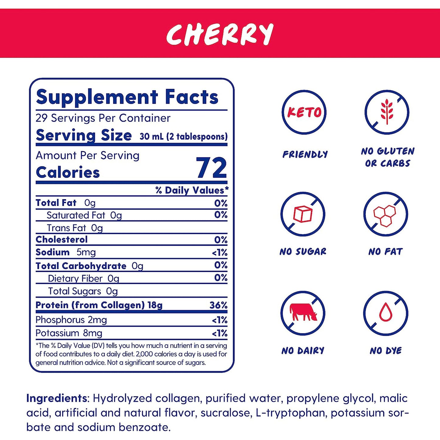 Proteinex Liquid Protein Oral Supplement Cherry Flavor 30 oz Bottle – High Protein Low Calorie