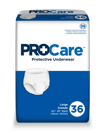 Unisex Adult Absorbent Underwear ProCare Pull On