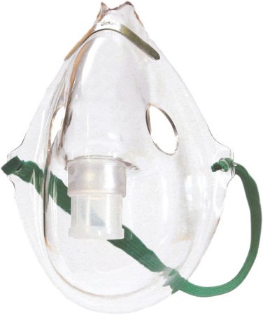 Aerosol Mask Elongated Style Adult One Size Fits Most Adjustable Head Strap / Nose Clip