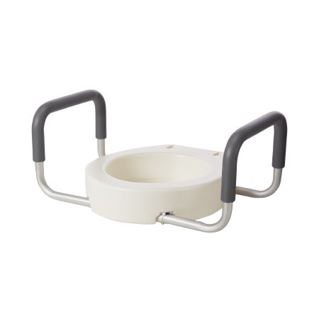 Raised Toilet Seat with Arms drive 3-1/2 Inch Height White 300 lbs. Weight Capacity