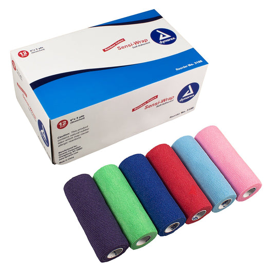 Sensi-Wrap Cohesive Bandage – 6 Inch x 5 Yard, Self-Adherent, Standard Compression