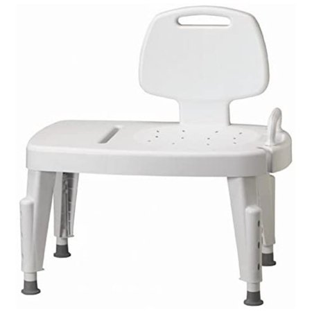 Maddak Bath Transfer Bench Removable Arm Rail 16 to 21 Inch Seat Height 350 lbs. Weight Capacity