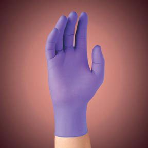 Exam Glove Purple Nitrile NonSterile Nitrile Standard Cuff Length Textured Fingertips Purple Not Rated