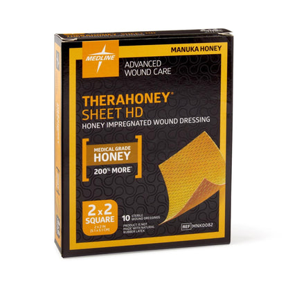 TheraHoney HD Manuka Honey Wound Dressing 2 x 2 Inch Square Sterile