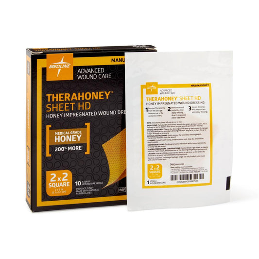 TheraHoney HD Manuka Honey Wound Dressing 2 x 2 Inch Square Sterile