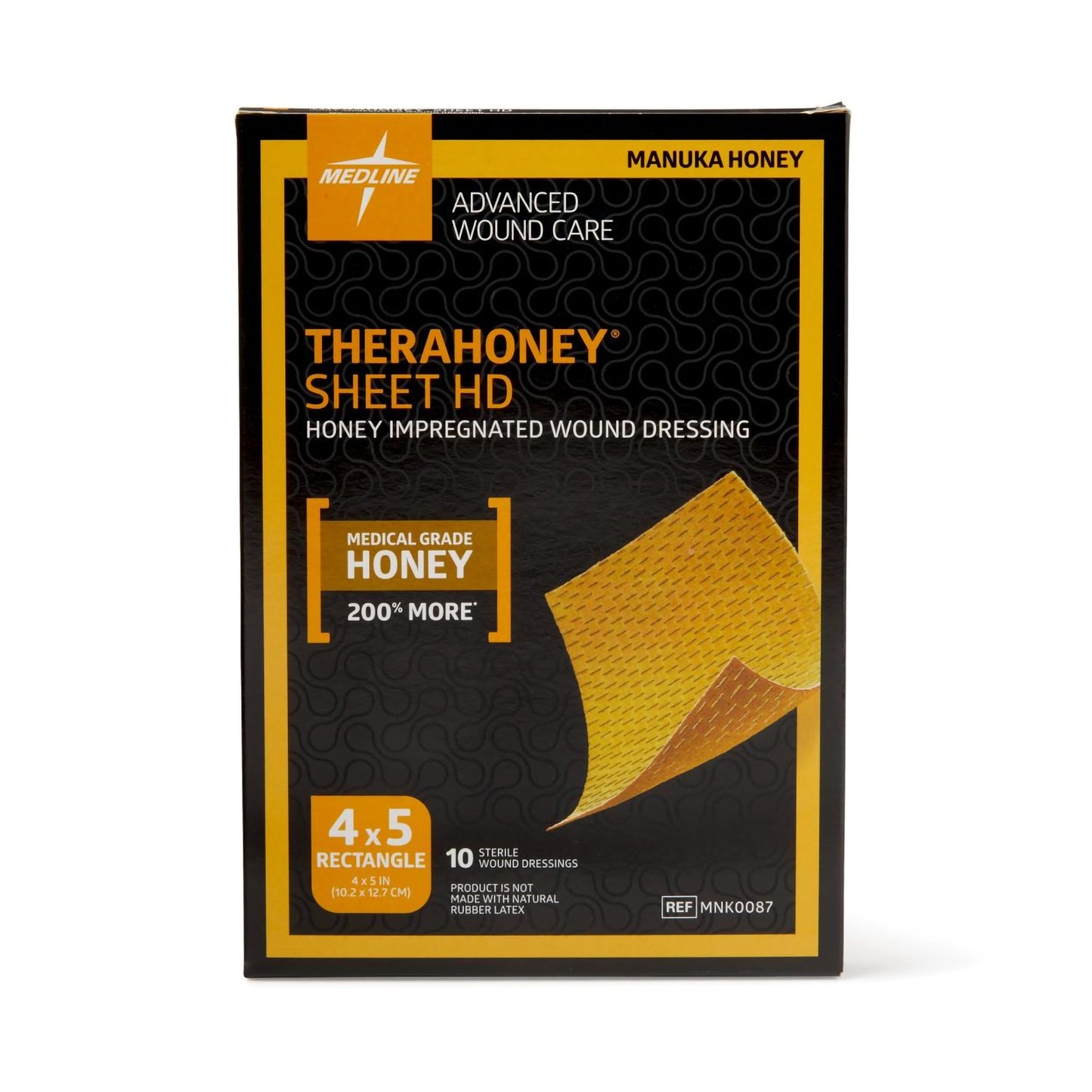 TheraHoney HD Manuka Honey Wound Dressing 4 x 5 Inch Rectangle Sterile