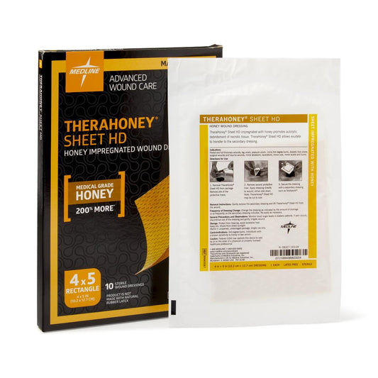 TheraHoney HD Manuka Honey Wound Dressing 4 x 5 Inch Rectangle Sterile
