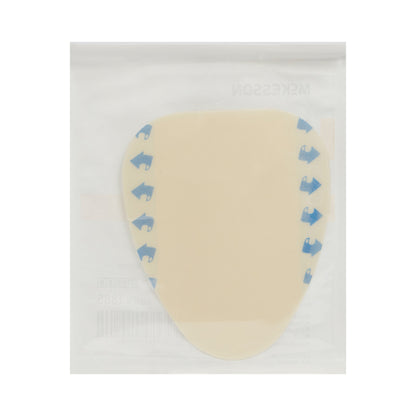 McKesson Thin Hydrocolloid Dressing with Film Backing, 6 x 7 Inch – Sacral, Sterile