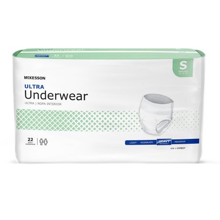 McKesson Ultra Unisex Adult Absorbent Underwear, Pull-On with Tear Away Seams, Heavy Absorbency