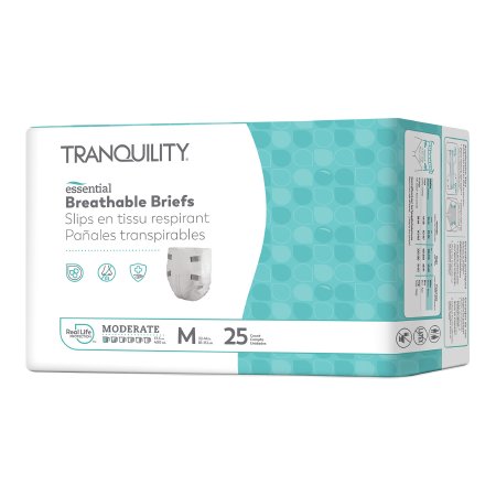 Unisex Adult Incontinence Brief Tranquility Essential Large Disposable Moderate Absorbency