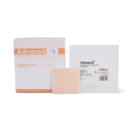 Foam Dressing Advazorb Without Border Film Backing Nonadhesive Square Sterile