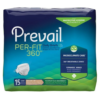 Unisex Adult Incontinence Brief Prevail Per-Fit 360°