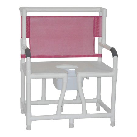 Commode Chair MJM International PVC Frame Mesh Backrest 700 lbs. Weight Capacity
