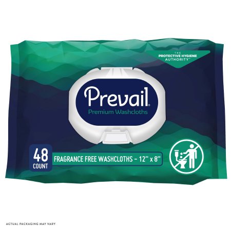 Personal Cleansing Wipe Prevail Soft Pack Unscented 48 Count