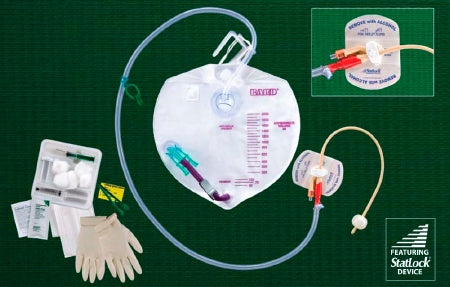 Indwelling Catheter Tray Bard® Foley 16 Fr. 5 cc Balloon Silicone