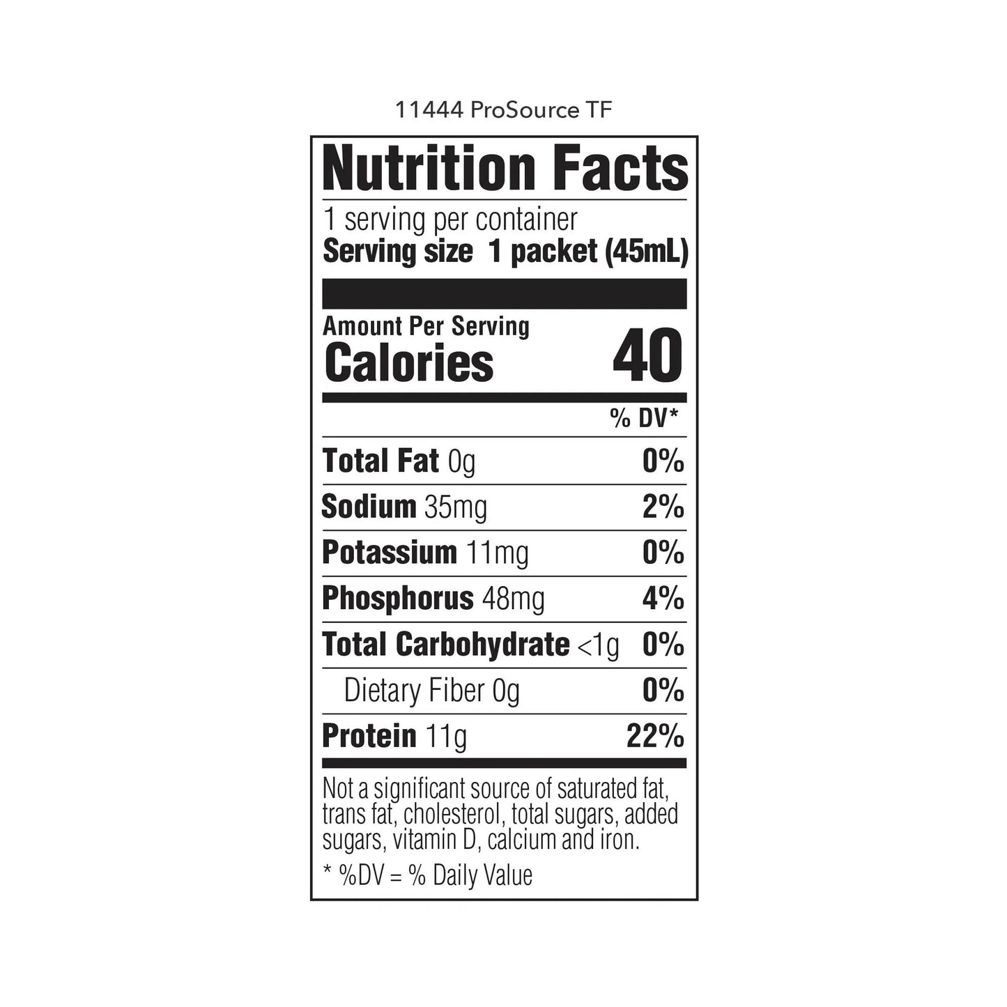 ProSource TF Unflavored Liquid Protein Tube Feeding Supplement 45 mL Pouch