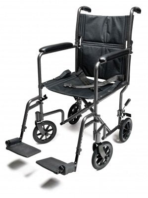 Transport Chair Everest & Jennings 17 Inch Seat Width Full Length Arm Swing-Away Footrest Steel Frame