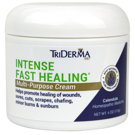 Hand and Body Moisturizer TriDerma MD Intense Fast Healing 4 oz. Jar Unscented Cream