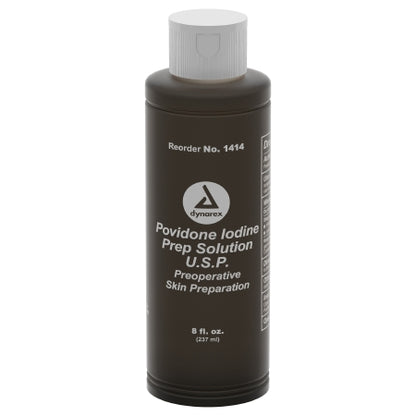 Skin Prep Solution Dynarex 16 oz. Bottle 10% Strength Povidone-Iodine NonSterile